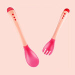 Safari Baby Color Changing Spoon & Fork 4m+ - Image 6
