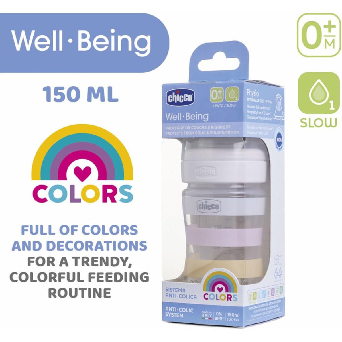 Chicco Well-Being Bottle 150ml 0m+ - Image 5