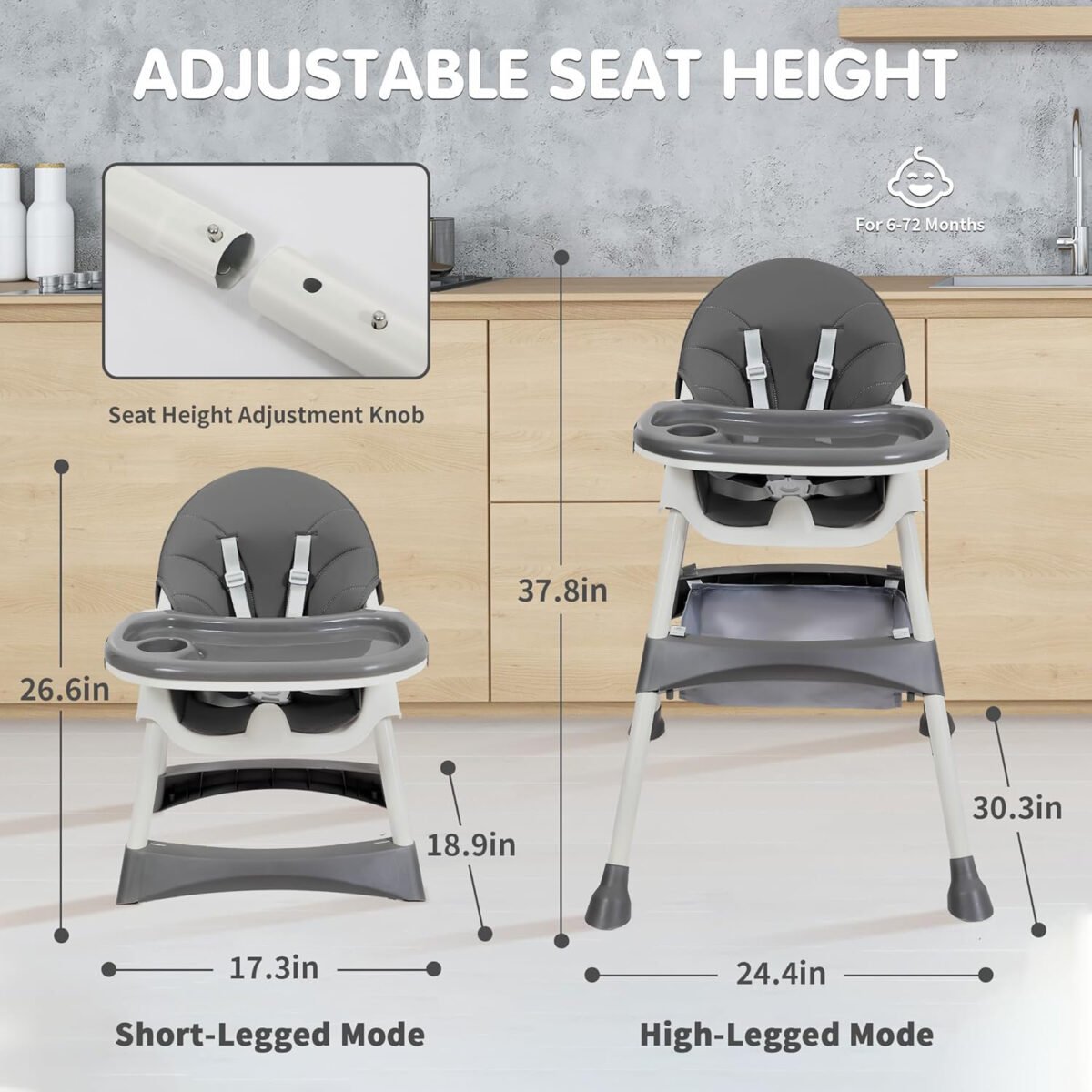 Kidilo Convertible High Chair E560 - Image 32