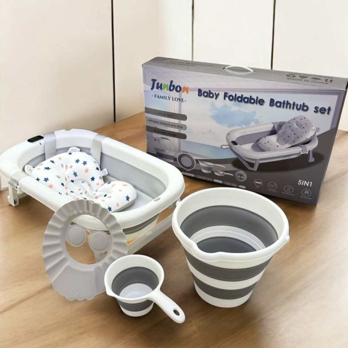 Junbon 5in1 Baby Bath Set - 5 PCs - Image 3