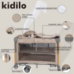 Kidilo T-703M 5-in-1 Baby Bed & Playpen - Image 7