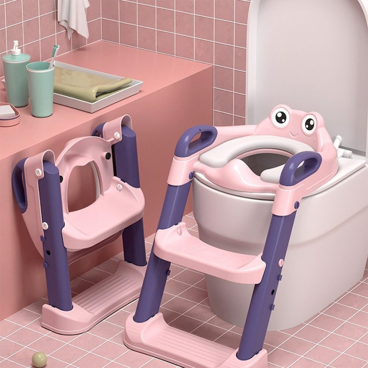 Foldable Potty Training Seat with Ladder - Image 15