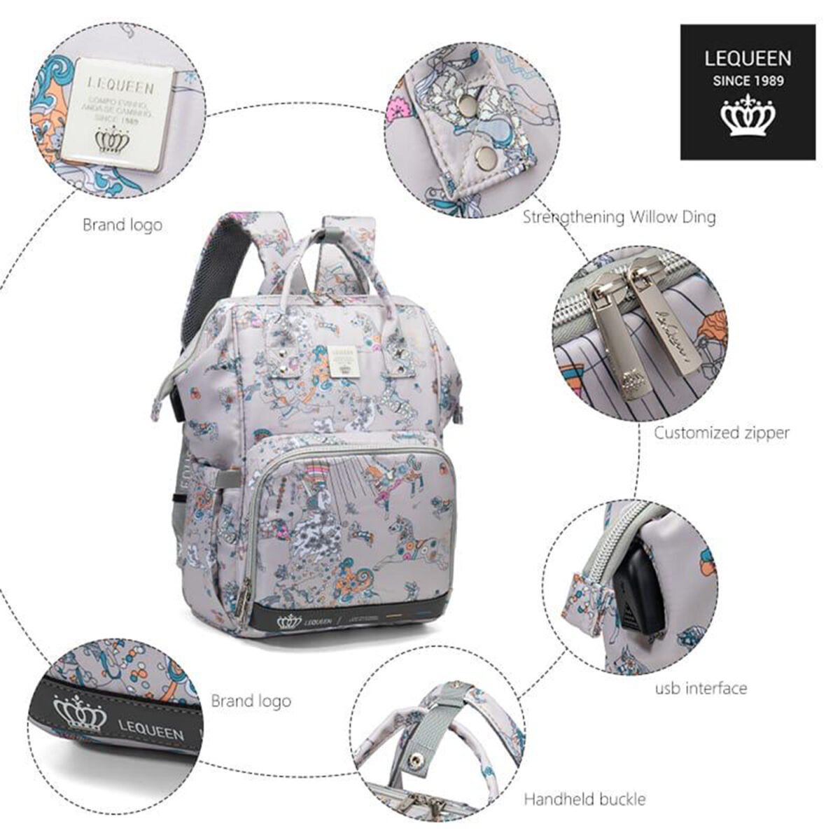 Lequeen Diaper Bag – Diamond 7th Edition – Single - Image 11