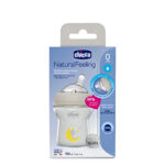 Chicco Natural Feeling Baby Glass Bottle 150ml 0m+ - Image 2