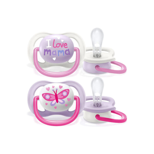 Philips Avent 0-6m Ultra Air Soother 2PCs – Girl