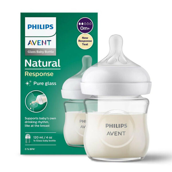 Philips Avent 0m+ 120ml Natural Response Glass Baby Bottle