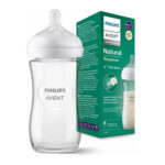 Philips Avent 1m+ 240ml Natural Response Glass Baby Bottle