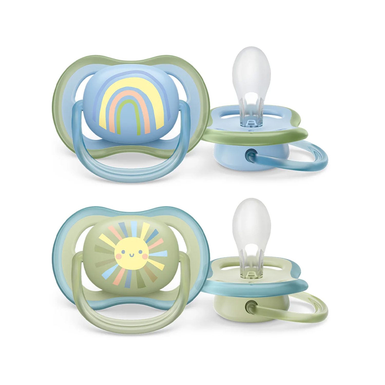 Philips Avent 0-6m Ultra Air Soother 2PCs – Boyish Philips Avent 0-6m Ultra Air Soother 2PCs – Boyish - Image 1