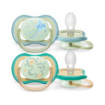 Philips Avent 0-6m Ultra Air Nighttime Soother 2PCs – Boyish