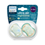 Philips Avent 0-6m Ultra Air Nighttime Soother 2PCs – Boyish - Image 3