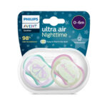 Philips Avent 0-6m Ultra Air Nighttime Soother 2PCs – Girlish - Image 4