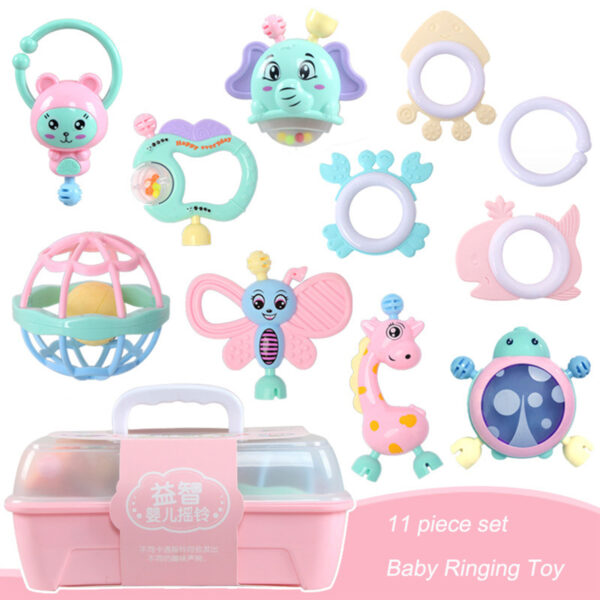 11 Piece Baby Rattle & Teether Sensory Set