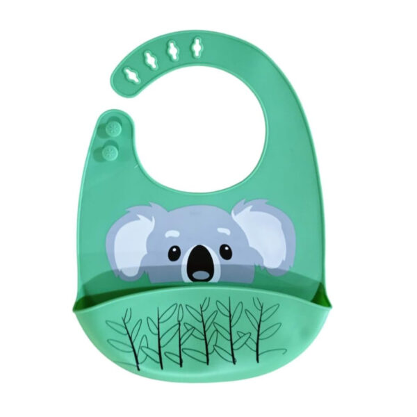 Baby Silicone Bib with Pocket 6m+
