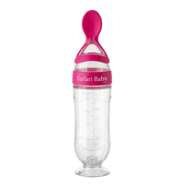 Safari Baby Silicone Squeeze Feeding Spoon Bottle 6m+