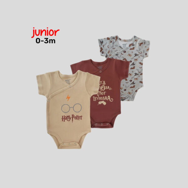 Junior 0–3M High Organic Cotton Short Sleeve Kimono Set