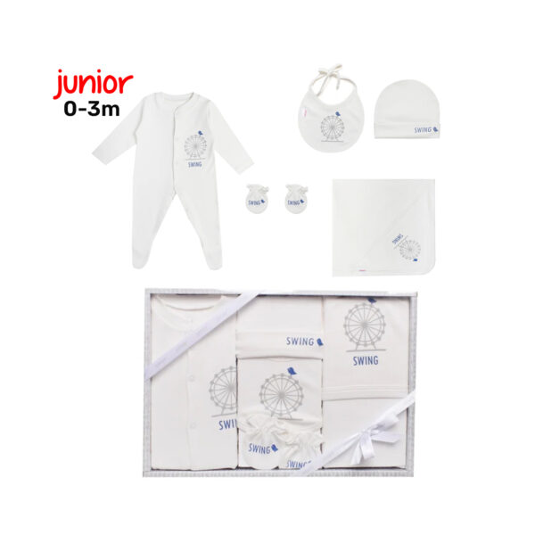 Junior 0-3m Newborn Gift Box - 5 Pices