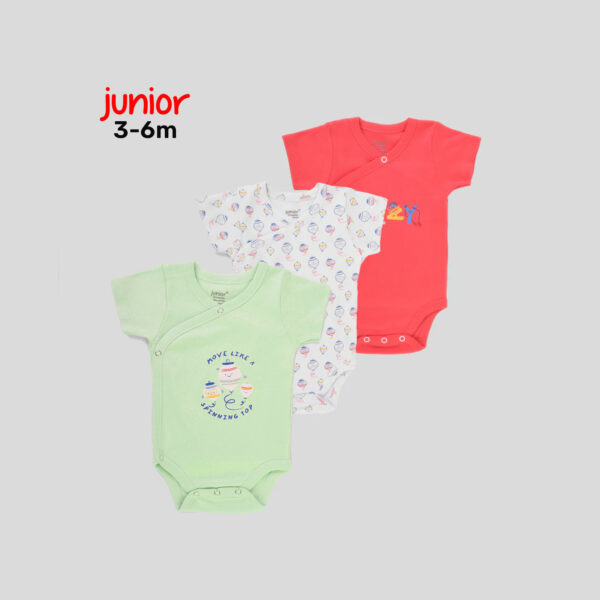 Junior 3–6M High Organic Cotton Short Sleeve Kimono Set