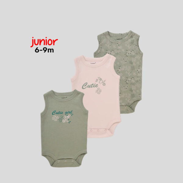 Junior 6-9M High Organic Cotton Sleeveless Bodysuit Set