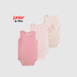 Junior 6-9M High Organic Cotton Sleeveless Bodysuit Set - Image 16