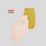 Junior 6-9M High Organic Cotton Sleeveless Bodysuit Set - Image 8