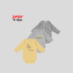 Junior 9-12M High Organic Cotton Long Sleeve Bodysuit Set - Image 5
