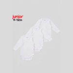 Junior 9-12M High Organic Cotton Long Sleeve Bodysuit Set - Image 9